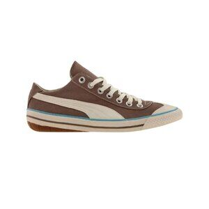 PUMA - Women's Low Sneakers With Laces - 8.5 - Brown/White